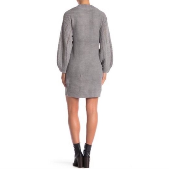 Long Sleeve Knit Sweater Dress - Picture 2 of 8